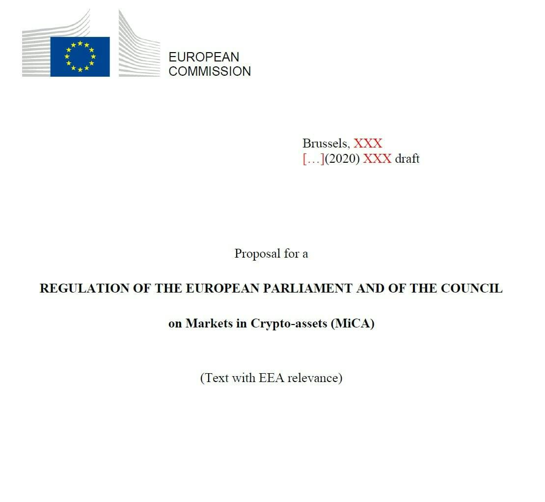 European Commission proposal for new Regulation on Markets in Crypto-assets (MiCA)